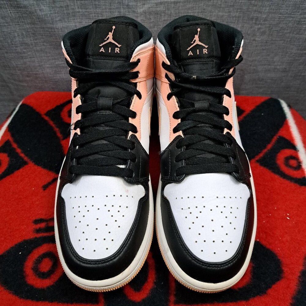 %Size 9.5 Nike Air Jordan 1 MID White/Arctic Orange Men AJ14 - Picture 3 of 12